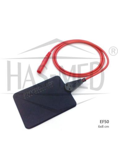 Elektroda płaska 8x6cm EF50  silikonowo-węglowa  (Czerwona / Niebieska)