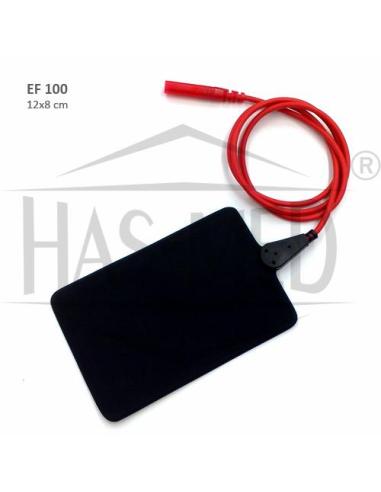 Elektroda płaska 12x8cm EF100 silikonowo-węglowa (Czerwona / Niebieska)