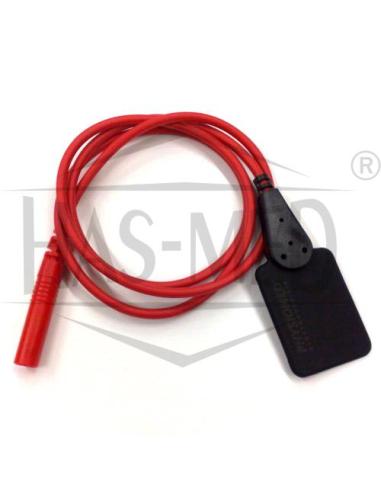 Elektroda płaska 4x3cm  EF10  silikonowo-węglowa (Czerwona / Niebieska)